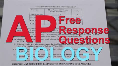 Ap biology 2022 frq answers - AP Central